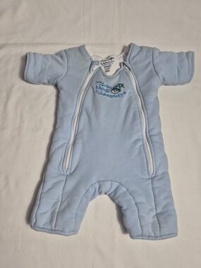 Baby Merlin’s Magic Sleepsuit 3-6 Months Small Blue Fleece